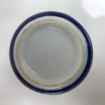 Japanese Porcelain Teacup Vtg Sometsuke White Blue Lines Pattern Yunomi TC481