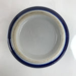 Japanese Porcelain Teacup Vtg Sometsuke White Blue Lines Pattern Yunomi TC485