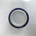 Japanese Porcelain Teacup Vtg Sometsuke White Blue Lines Pattern Yunomi TC490