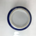 Japanese Porcelain Teacup Vtg Sometsuke White Blue Lines Pattern Yunomi TC492