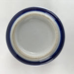 Japanese Porcelain Teacup Vtg Sometsuke White Blue Lines Pattern Yunomi TC501