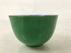 Japanese Porcelain Teacup Vtg Tachikichi Green White Blue Sencha Yunomi TC594