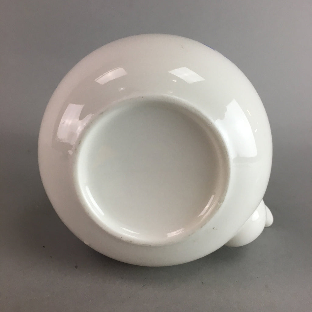 Japanese Porcelain Teapot Blue Pink Flower Kyusu Strainer Handle Sencha PT752