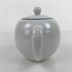 Japanese Porcelain Teapot Kyusu Vtg Afternoon Tea Living Brand Logo White Y130