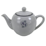 Japanese Porcelain Teapot Kyusu Vtg Afternoon Tea Living Brand Logo White Y130