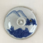 Japanese Porcelain Teapot Vtg Kyusu Pottery Sencha Blue Sometsuke Handle PY150