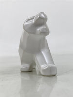 Japanese Porcelain Tiger Figurine Vtg Zodiac Okimono Statue Decor White ST80