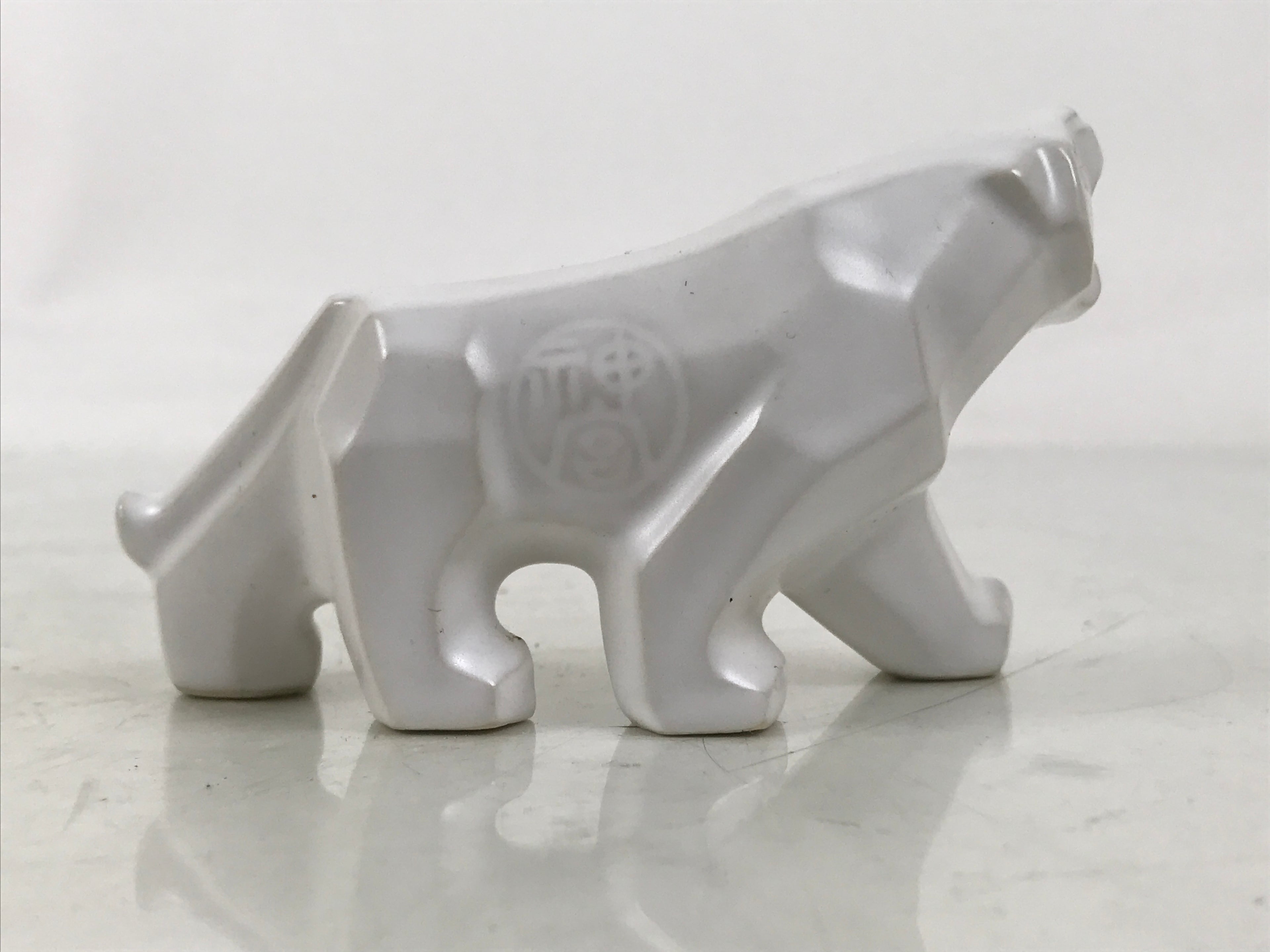 Japanese Porcelain Tiger Figurine Vtg Zodiac Okimono Statue Decor White ST80