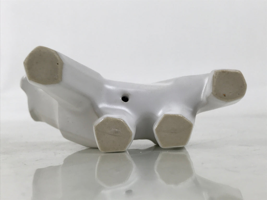 Japanese Porcelain Tiger Figurine Vtg Zodiac Okimono Statue Decor White ST80