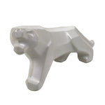 Japanese Porcelain Tiger Figurine Vtg Zodiac Okimono Statue Decor White ST80