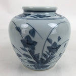 Japanese Porcelain Tobe Ware Sometsuke Flower Vase Vtg Ikebana Kabin Kikyo FK136