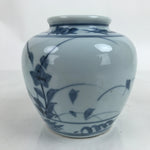 Japanese Porcelain Tobe Ware Sometsuke Flower Vase Vtg Ikebana Kabin Kikyo FK136