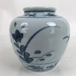 Japanese Porcelain Tobe Ware Sometsuke Flower Vase Vtg Ikebana Kabin Kikyo FK137