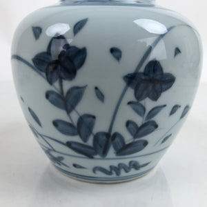 Japanese Porcelain Tobe Ware Sometsuke Flower Vase Vtg Ikebana Kabin Kikyo FK137