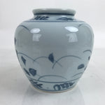 Japanese Porcelain Tobe Ware Sometsuke Flower Vase Vtg Ikebana Kabin Kikyo FK138