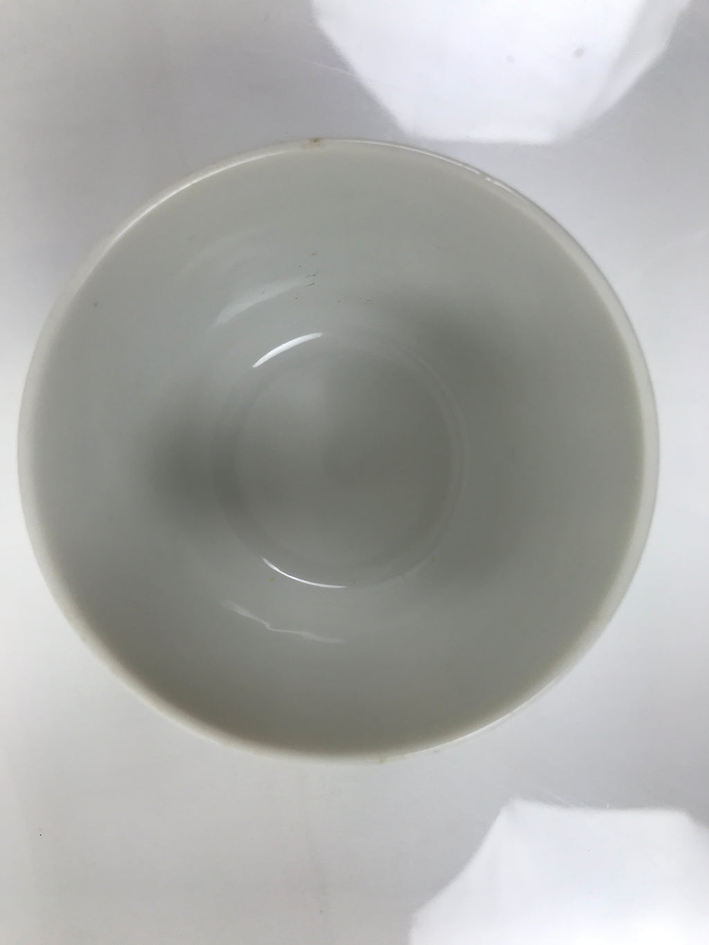 Japanese Porcelain Yunomi Teacup Pottery Vtg White Blue Hydrangea Ajisai TC610