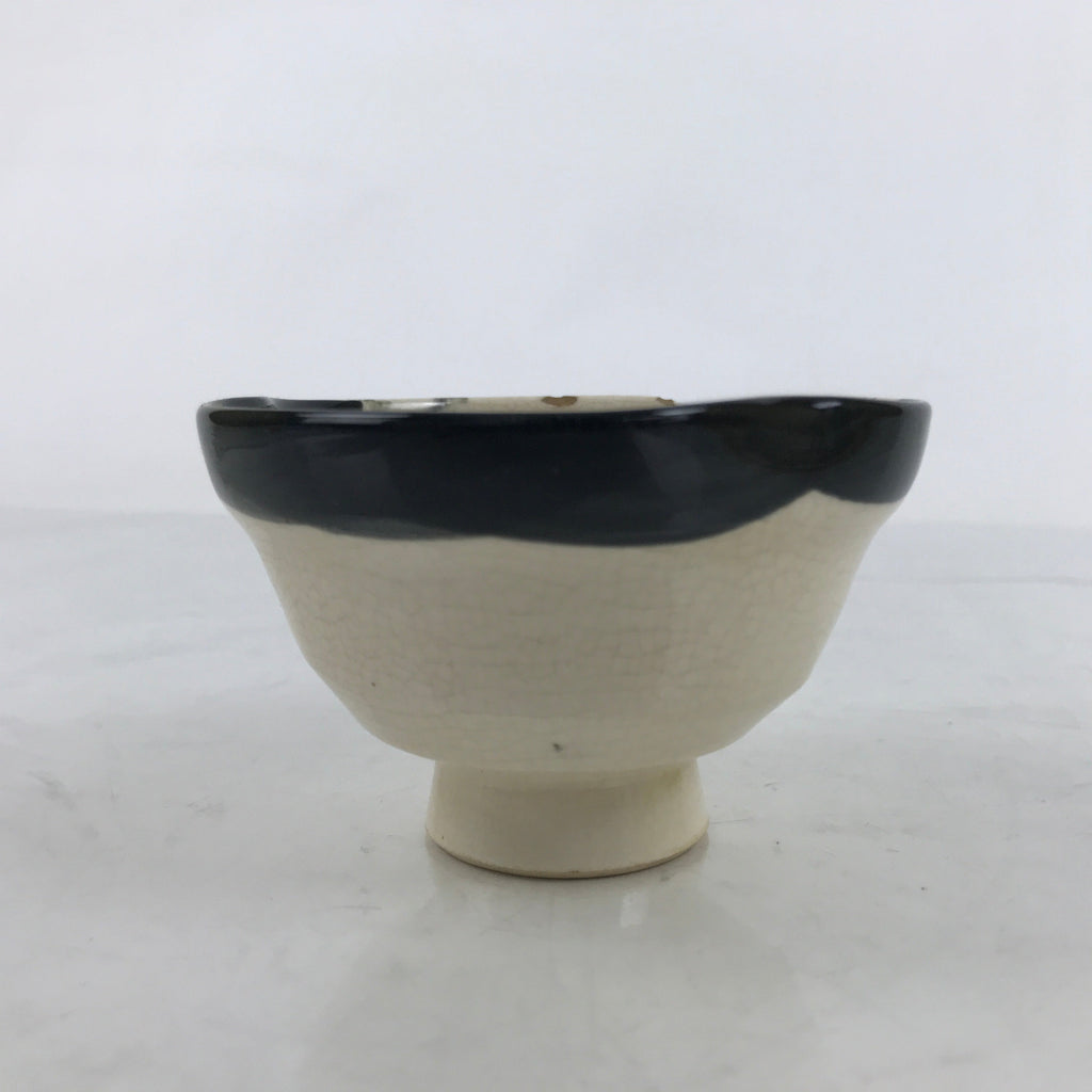 Japanese Porcelain Yunomi Teacup Vtg Pottery Otafuku Okame Smiling Woman TC519