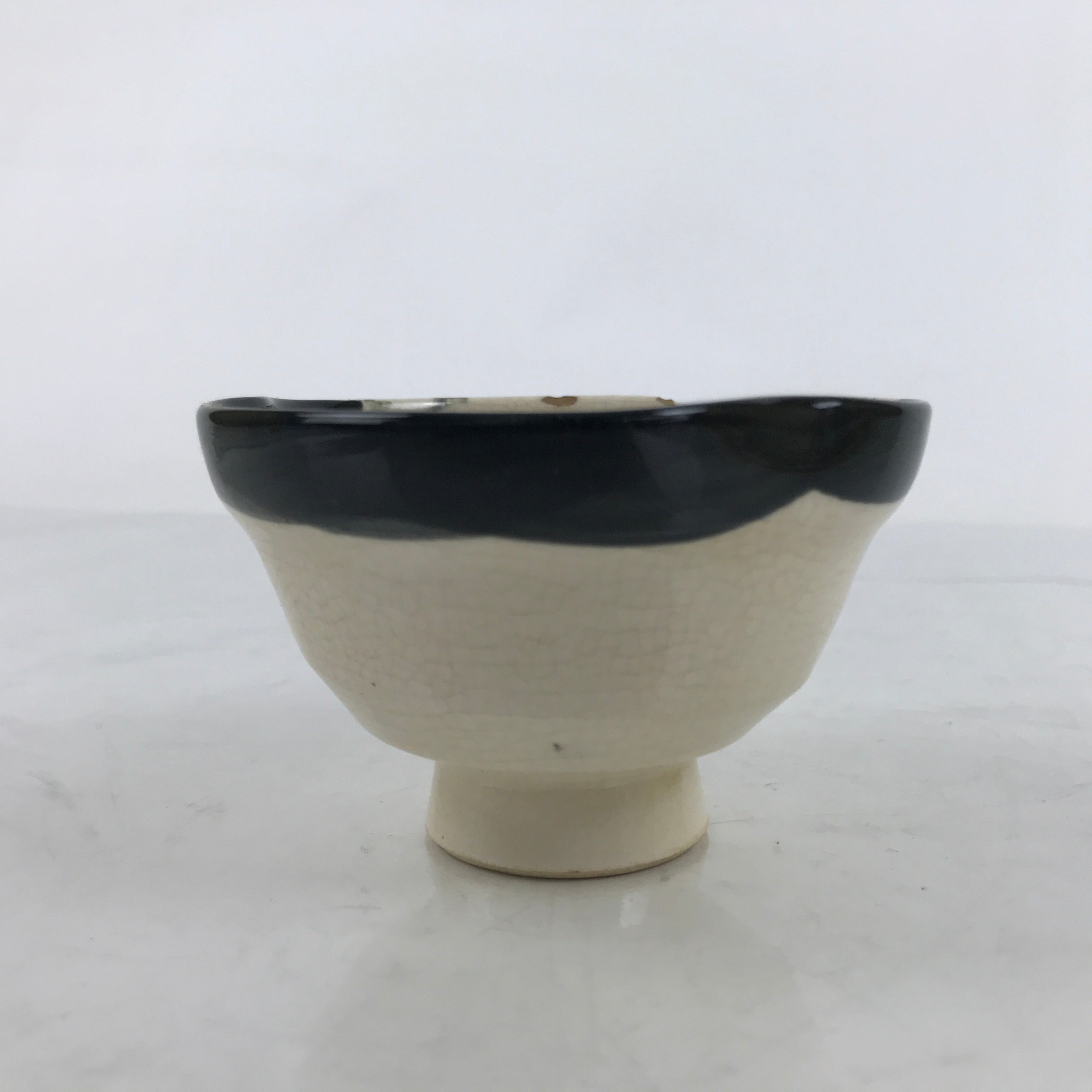 Japanese Porcelain Yunomi Teacup Vtg Pottery Otafuku Okame Smiling Woman TC519