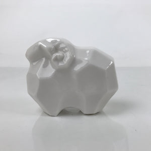 Japanese Porcelain Zodiac Sheep Figurine Vtg White Lucky Charm Hitsuji ST14