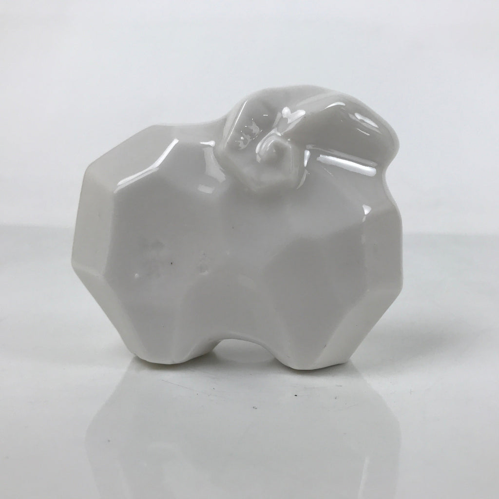 Japanese Porcelain Zodiac Sheep Figurine Vtg White Lucky Charm Hitsuji ST14