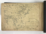 Japanese Postcard Album 50pp 1941 Vtg Military Photo Empty Old Map AB128