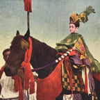 Japanese Postcard Gion Festival C1930 Chigo Sacred Child Horse Matsuri PC147