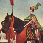 Japanese Postcard Gion Festival C1930 Chigo Sacred Child Horse Matsuri PC147
