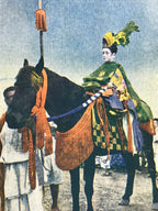 Japanese Postcard Gion Festival C1930 Chigo Sacred Child Horse Matsuri PC154