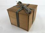 Japanese Pottery Chawan Tea Bowl Vtg Rustic Light Brown W/ Box PX733