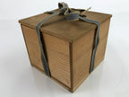 Japanese Pottery Chawan Tea Bowl Vtg Rustic Light Brown W/ Box PX733