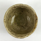 Japanese Pottery Chawan Tea Bowl Vtg Rustic Light Brown W/ Box PX733