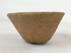 Japanese Pottery Clay Bowl Vtg V-Shape Terracotta Decor Yakimono PY596