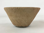 Japanese Pottery Clay Bowl Vtg V-Shape Terracotta Decor Yakimono PY596