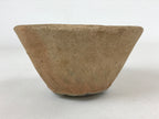 Japanese Pottery Clay Bowl Vtg V-Shape Terracotta Decor Yakimono PY596