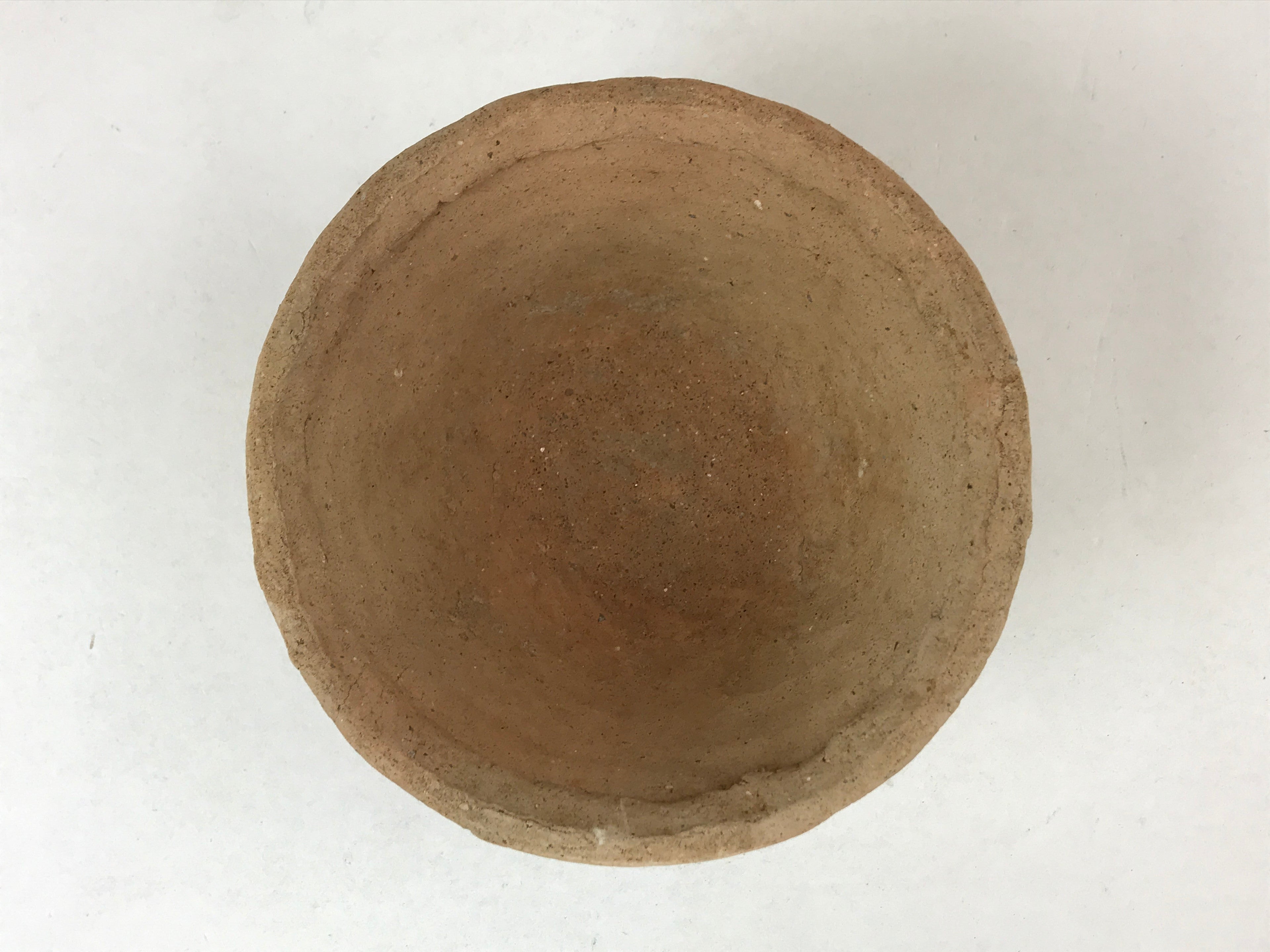 Japanese Pottery Clay Bowl Vtg V-Shape Terracotta Decor Yakimono PY596