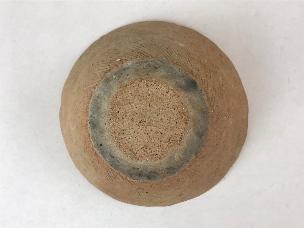 Japanese Pottery Clay Bowl Vtg V-Shape Terracotta Decor Yakimono PY596