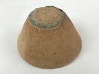 Japanese Pottery Clay Bowl Vtg V-Shape Terracotta Decor Yakimono PY596