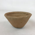 Japanese Pottery Clay Bowl Vtg V-Shape Terracotta Decor Yakimono PY596