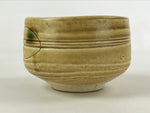 Japanese Pottery Green Tea Ceremony Bowl Minoyaki Kiseto Yellow Chawan GTB999