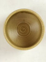 Japanese Pottery Green Tea Ceremony Bowl Minoyaki Kiseto Yellow Chawan GTB999