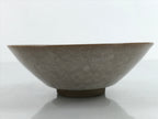 Japanese Pottery Summer Chawan Tea Bowl Vtg Crackle Glaze Gray W/ Box PX734