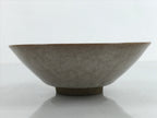 Japanese Pottery Summer Chawan Tea Bowl Vtg Crackle Glaze Gray W/ Box PX734