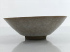 Japanese Pottery Summer Chawan Tea Bowl Vtg Crackle Glaze Gray W/ Box PX734