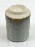 Japanese Pottery Tea Cup Vtg Yunomi Green Brown Akazu Ware W/ Box PX738