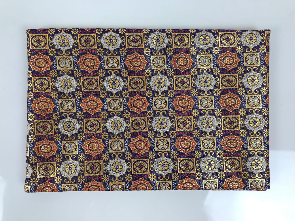 Japanese Prayer Bead Book Fabric Bag Vtg 2 Pockets Jyuzu-Bukuro Purple BA922