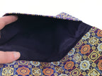 Japanese Prayer Bead Book Fabric Bag Vtg 2 Pockets Jyuzu-Bukuro Purple BA922