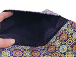 Japanese Prayer Bead Book Fabric Bag Vtg 2 Pockets Jyuzu-Bukuro Purple BA922