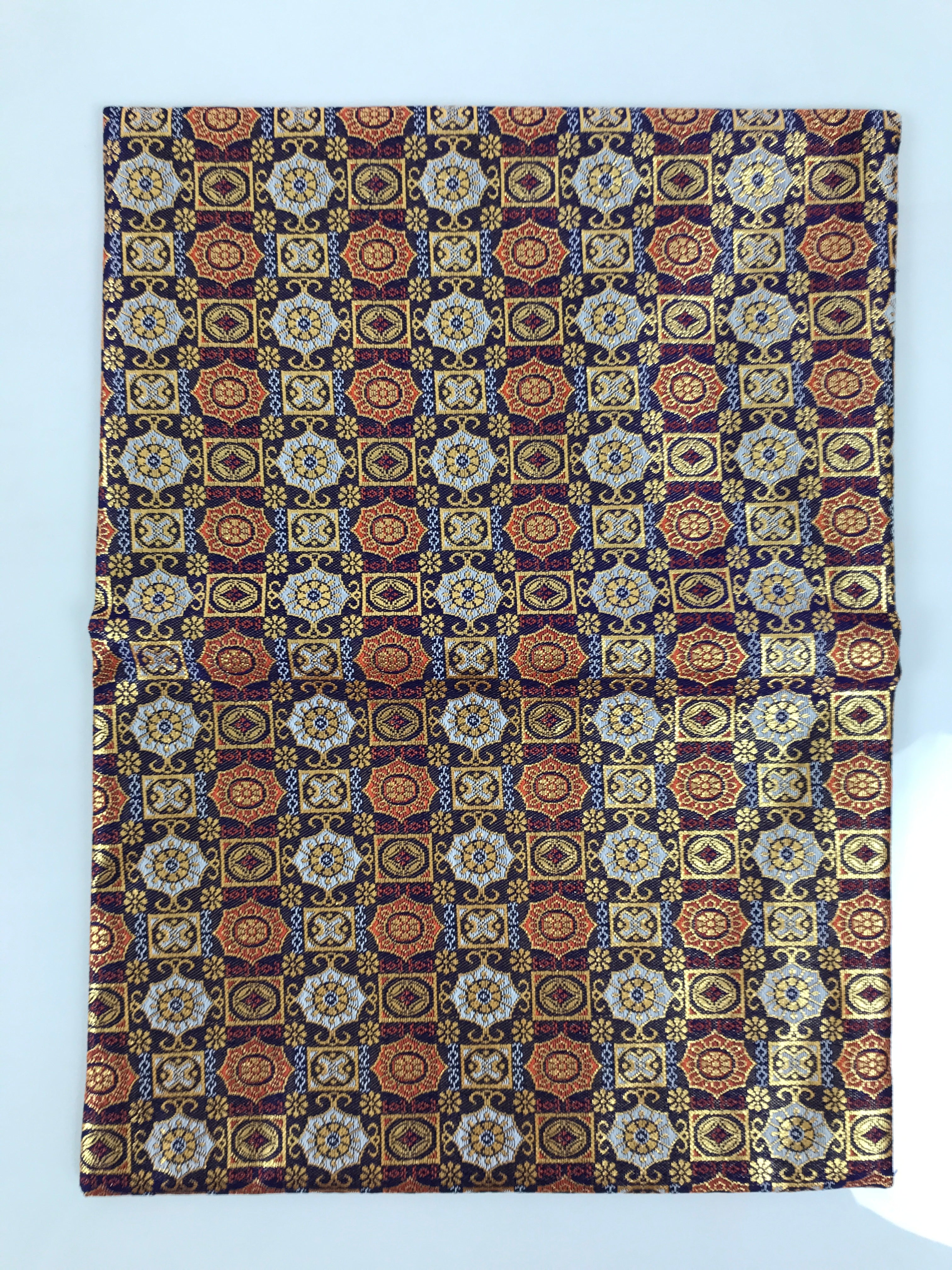 Japanese Prayer Bead Book Fabric Bag Vtg 2 Pockets Jyuzu-Bukuro Purple BA922