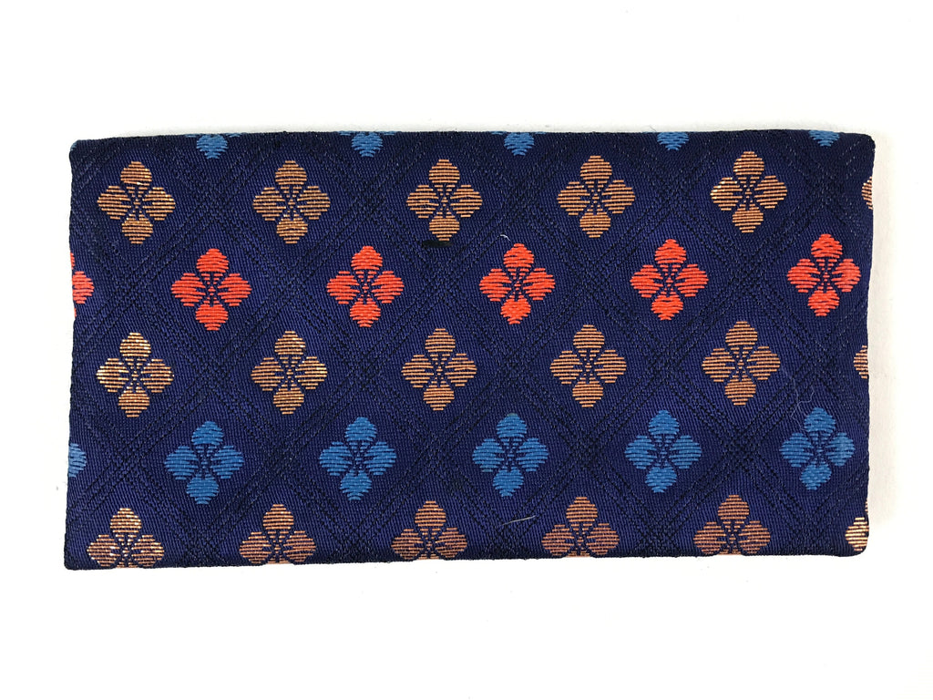Japanese Prayer Beads Fabric Bag Vtg 2 Pockets Nishijin-Ori Jyuzu-Bukuro BA145