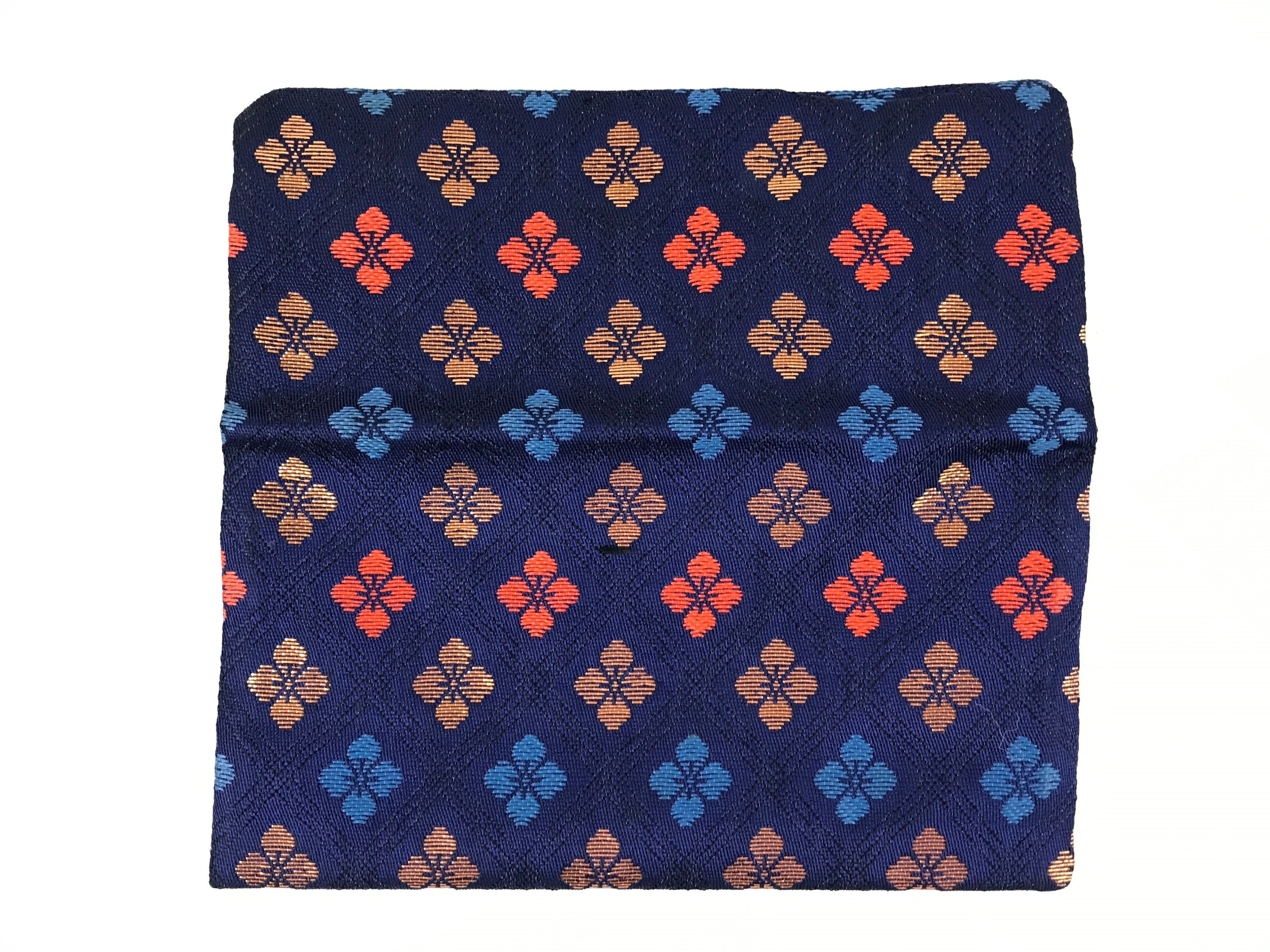 Japanese Prayer Beads Fabric Bag Vtg 2 Pockets Nishijin-Ori Jyuzu-Bukuro BA145